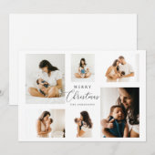 vrolijk kerstfeest | Minimalistische moderne multi Feestdagenkaart (Voorkant / Achterkant)