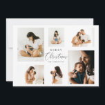 vrolijk kerstfeest | Minimalistische moderne multi Feestdagenkaart<br><div class="desc">Deel de vreugde van het seizoen met deze moderne kerstkaart met meerdere foto's, ontworpen om uw favoriete familiemomenten te laten zien. Met een schone minimalistische lay-out met ruimte voor zes foto's en de feestelijke begroeting "Vrolijk kerstfeest", maakt deze aangepaste vakantiepas een tijdloze herinnering. Gepersonaliseerd met je familienaam, is het de...</div>