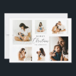 vrolijk kerstfeest | Minimalistische moderne multi Feestdagenkaart<br><div class="desc">Deel de vreugde van het seizoen met deze moderne kerstkaart met meerdere foto's, ontworpen om uw favoriete familiemomenten te laten zien. Met een schone minimalistische lay-out met ruimte voor zes foto's en de feestelijke begroeting "Vrolijk kerstfeest", maakt deze aangepaste vakantiepas een tijdloze herinnering. Gepersonaliseerd met je familienaam, is het de...</div>