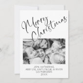 Vrolijk Kerstfeest Minimalistische Vakantie Eén Fo Kaart (Voorkant)