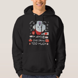 Vrolijk kerstfeest misschien een Drink te veel Mal Hoodie