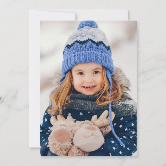 Vrolijk kerstfeest Mistletoe Rustic Wood Foto Feestdagenkaart (Achterkant)