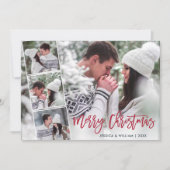 Vrolijk kerstfeest Modern 4-FOTO-groet Feestdagenkaart (Voorkant)