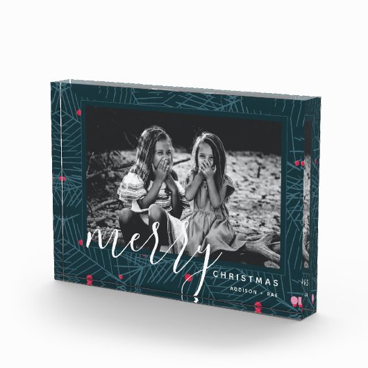 Vrolijk kerstfeest Modern Aangepaste feestdag Fotoblokken (Rechts)