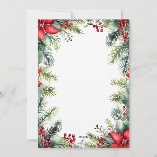 Vrolijk Kerstfeest Modern Business Logo Feestdagenkaart (Achterkant)