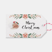 Vrolijk kerstfeest Modern Cadeaulabel (Voorkant (Horizontaal))