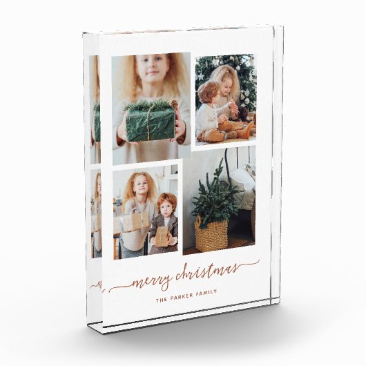 vrolijk kerstfeest | Modern Collage Vier Fotoblok (Links)