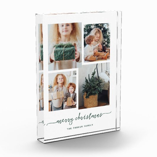 vrolijk kerstfeest | Modern Collage Vier Fotoblok (Links)