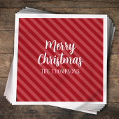 Vrolijk kerstfeest Modern Cute Festive Red Minimal Servet