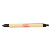 Vrolijk Kerstfeest Modern Design | Rood en wit Zwarte Inkt Pen (Voorkant)