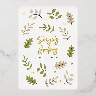 Vrolijk kerstfeest Modern Eenvoudige olievloeistof Folie Feestdagenkaart