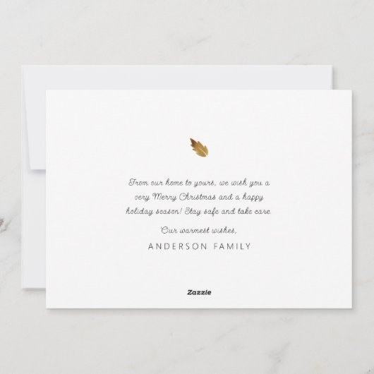 Vrolijk kerstfeest Modern Eenvoudige Typografie Feestdagenkaart (Achterkant)