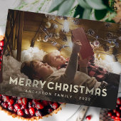 Vrolijk kerstfeest Modern Eenvoudige Typografie Feestdagenkaart