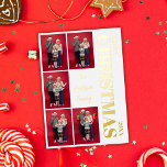 Vrolijk Kerstfeest Modern Family 5 Foto Collage Go Folie Feestdagenkaart<br><div class="desc">Vier de magie van het seizoen met onze Merry Christmas Modern Family 5 Photo Collage Gold Foil Holiday Kaart. Dit elegante, moderne ontwerp is zorgvuldig ontworpen om uw gekoesterde herinneringen tot leven te brengen in een prachtige lay-out met vijf foto's. Met een strakke, minimalistische esthetiek met delicate folie accenten straalt...</div>