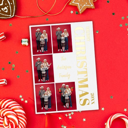 Vrolijk Kerstfeest Modern Family 5 Foto Collage Go Folie Feestdagenkaart