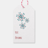 Vrolijk kerstfeest Modern Fun Red Blue Gift Kerstm Cadeaulabel (Achterkant)