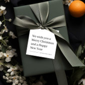 Vrolijk kerstfeest, modern kerstcadeautje label