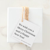 Vrolijk kerstfeest, modern kerstcadeautje label (In situ)