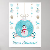 Vrolijk kerstfeest - Modern kerstposter Poster (Voorkant)