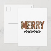 "Vrolijk kerstfeest" Modern kleurenblok Leopard Bo Feestdagenkaart (Voorkant / Achterkant)