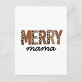 "Vrolijk kerstfeest" Modern kleurenblok Leopard Bo Feestdagenkaart (Voorkant)