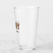 "Vrolijk kerstfeest" Modern kleurenblok Leopard Bo Glas (Links)