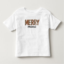 "Vrolijk kerstfeest" Modern kleurenblok Leopard Bo Kinder Shirts