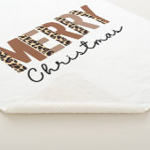 "Vrolijk kerstfeest" Modern kleurenblok Leopard Bo Sherpa Deken (3/4)