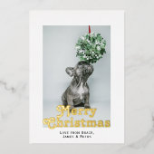 Vrolijk kerstfeest Modern Minimale Kerstmis Folie Feestdagenkaart (Voorkant)