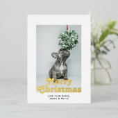 Vrolijk kerstfeest Modern Minimale Kerstmis Folie Feestdagenkaart (Staand Voorkant)