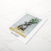 Vrolijk kerstfeest Modern Minimale Kerstmis Folie Feestdagenkaart (Gedraaid)