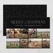 Vrolijk kerstfeest Modern Minimale zwart-wit Feestdagenkaart (Voorkant / Achterkant)