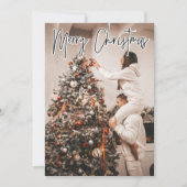 Vrolijk kerstfeest Modern Minimalistische kaart do (Voorkant)