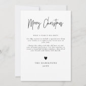 Vrolijk kerstfeest Modern Minimalistische kaart do (Achterkant)