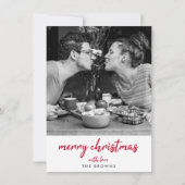 Vrolijk kerstfeest | Modern minimalistische stijlv Feestdagenkaart (Voorkant)