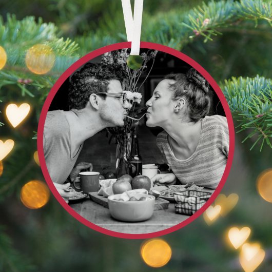 Vrolijk kerstfeest | Modern minimalistische stijlv Metalen Ornament