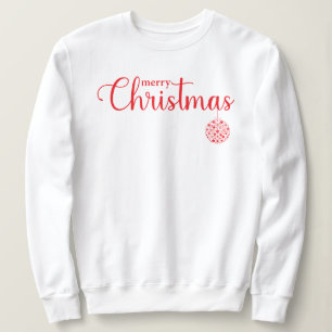 Vrolijk Kerstfeest: Modern Red Script Holiday Trui