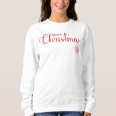 Vrolijk Kerstfeest: Modern Red Script Holiday Trui (Voorkant)