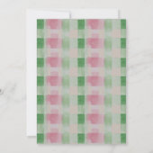 Vrolijk kerstfeest Modern roze en groen geplakt Fo Feestdagenkaart (Achterkant)