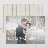 Vrolijk kerstfeest | Modern Rustic-foto Feestdagenkaart (Voorkant / Achterkant)