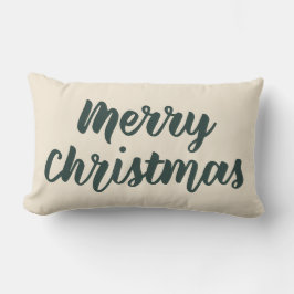 Vrolijk kerstfeest Modern Rustic Simple Script Gre Kussen