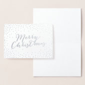 Vrolijk Kerstfeest Modern Silver Foil Confetti Sti Folie Kaarten (Display)