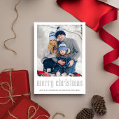 Vrolijk kerstfeest Modern Simple Mistletoe Elegant Feestdagenkaart