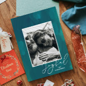 Vrolijk kerstfeest. Moderne abstracte groene oliep Feestdagenkaart