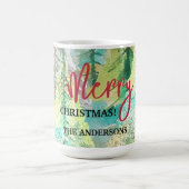 Vrolijk kerstfeest Moderne Abstracte Winter Waterv Koffiemok (Center)