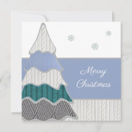 Vrolijk Kerstfeest Moderne Blauwe Textuur Boom