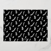 Vrolijk Kerstfeest moderne boog 3 foto's zwart scr Folie Feestdagenkaart (Achterkant)