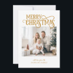 vrolijk kerstfeest! Moderne, eenvoudige foto Feestdagenkaart<br><div class="desc">Klantspecifieke "Merry Christmas" foto vakantie kaart. Modern & eenvoudig voor papier en digitale liefhebbers in print en download.</div>