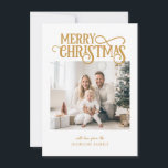 vrolijk kerstfeest! Moderne, eenvoudige foto Feestdagenkaart<br><div class="desc">Klantspecifieke "Merry Christmas" foto vakantie kaart. Modern & eenvoudig voor papier en digitale liefhebbers in print en download.</div>