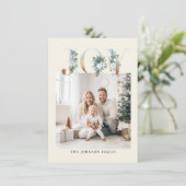 Vrolijk kerstfeest! Moderne, eenvoudige foto Feestdagenkaart (Staand voorkant)